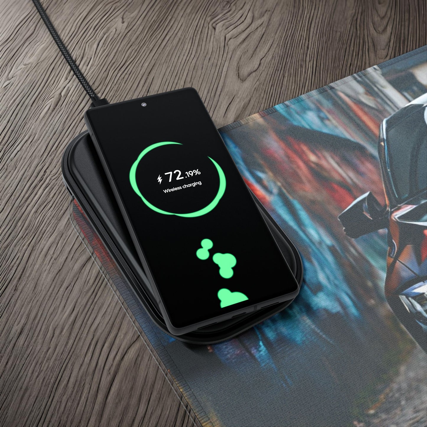 BMW M3/M4 Street Life-LED Gaming Mouse Pad with Wireless Charging Printify by The Night Shift Automotive Apparel