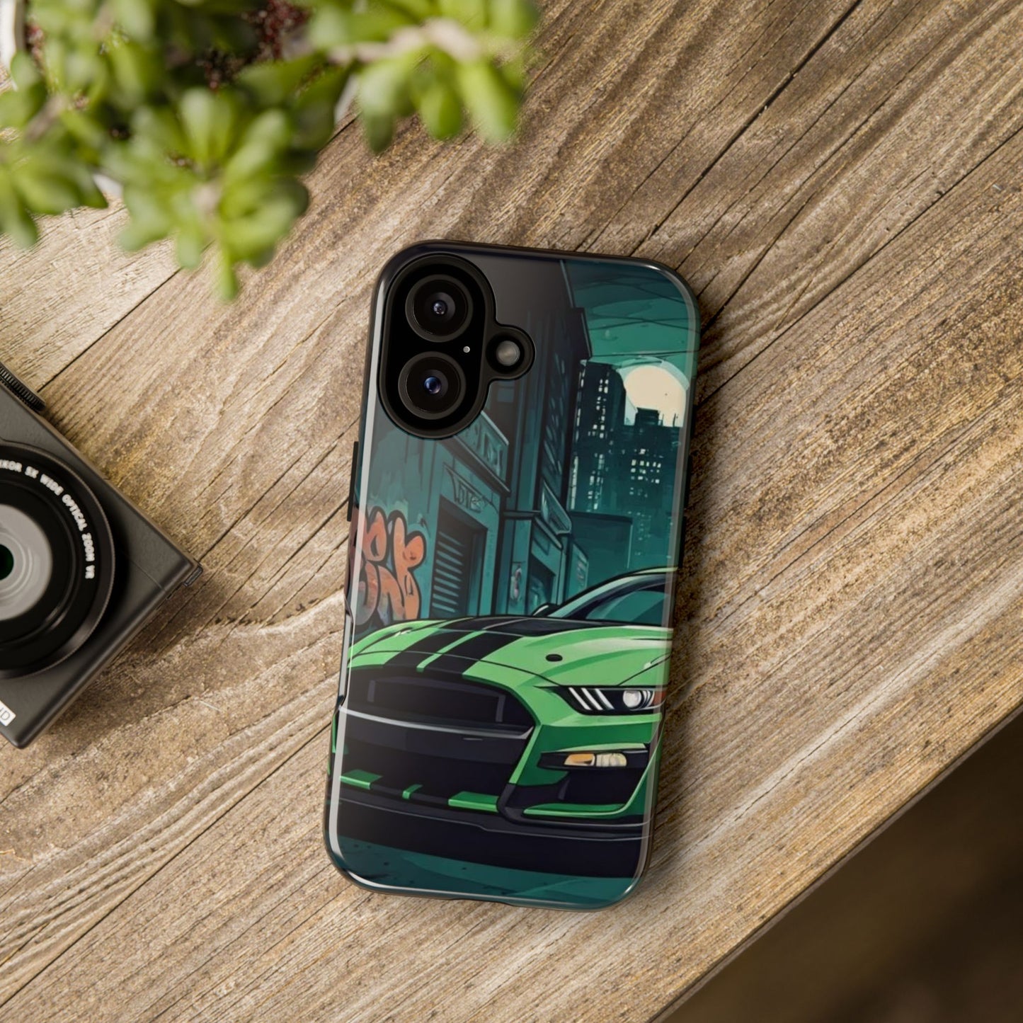 Ford Mustang Shelby GT500 Street Life-Dual Layer Ultra Tough Phone Case iPhone 16 Glossy Printify by The Night Shift Automotive Apparel