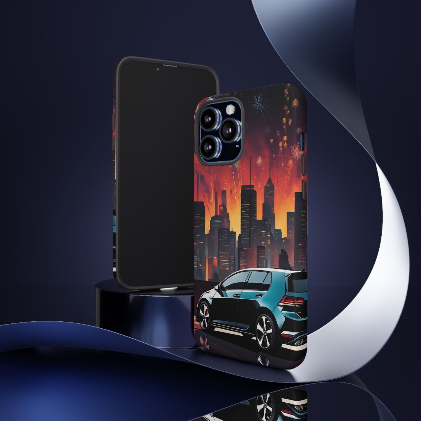 Volkswagon Golf GTI Fireworks-Dual Layer Ultra Tough Phone Case iPhone 13 Pro Max Matte Printify by The Night Shift Automotive Apparel