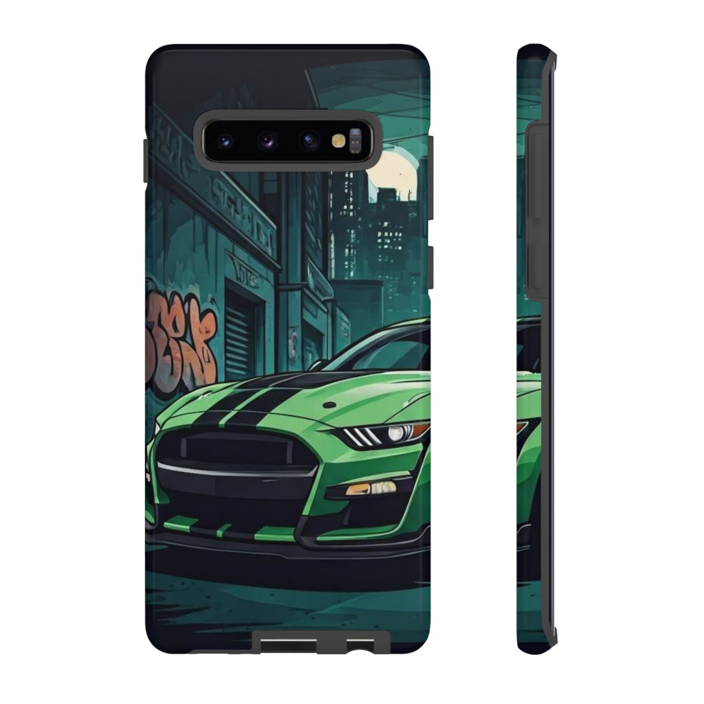 Ford Mustang Shelby GT500 Street Life-Dual Layer Ultra Tough Phone Case Samsung Galaxy S10 Plus Glossy Printify by The Night Shift Automotive Apparel