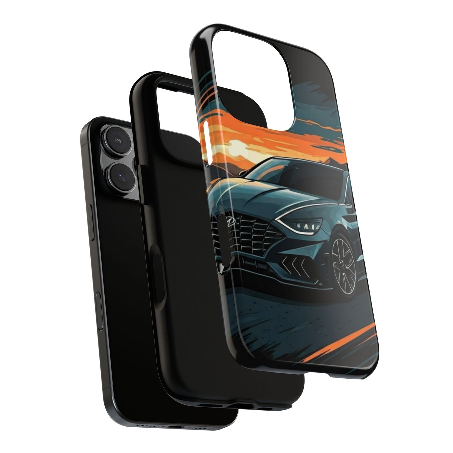 Hyundai Sonata-Sunset Drive-Dual Layer Ultra Tough Phone Case Printify by The Night Shift Automotive Apparel