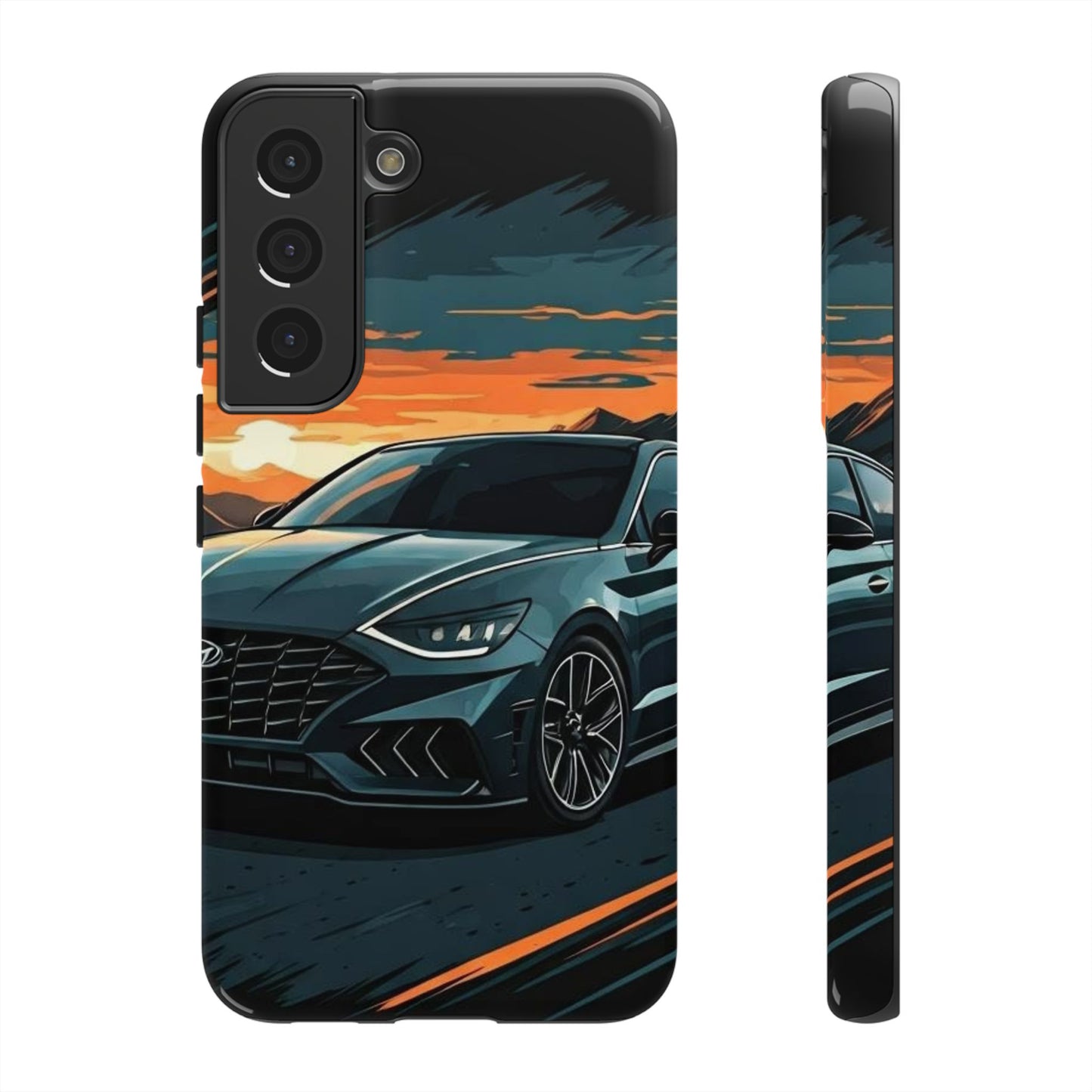 Hyundai Sonata-Sunset Drive-Dual Layer Ultra Tough Phone Case Printify by The Night Shift Automotive Apparel