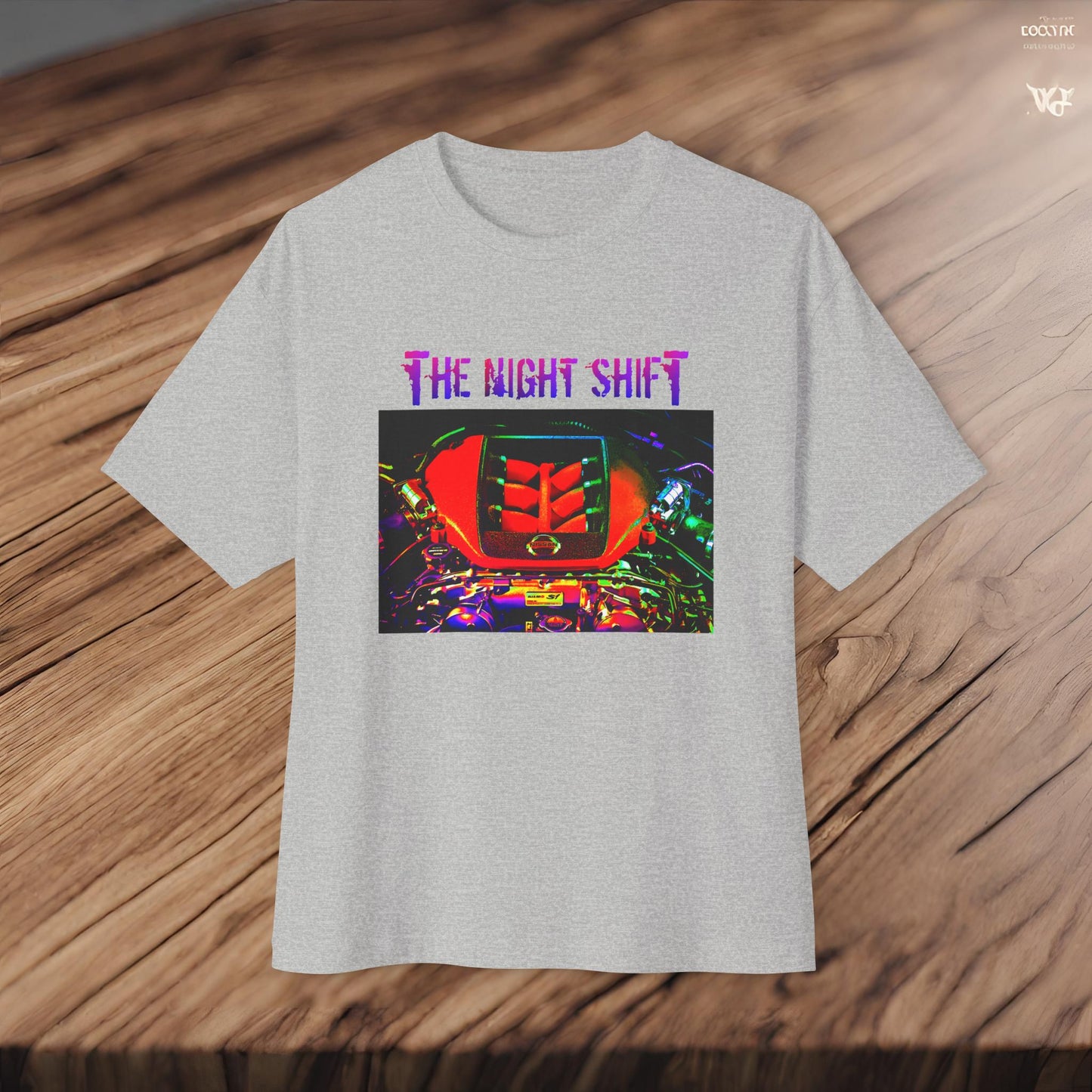 VR38DETT Synthwave-Premium, Ultra SoftUnisex Oversized Boxy Tee Printify by The Night Shift Automotive Apparel
