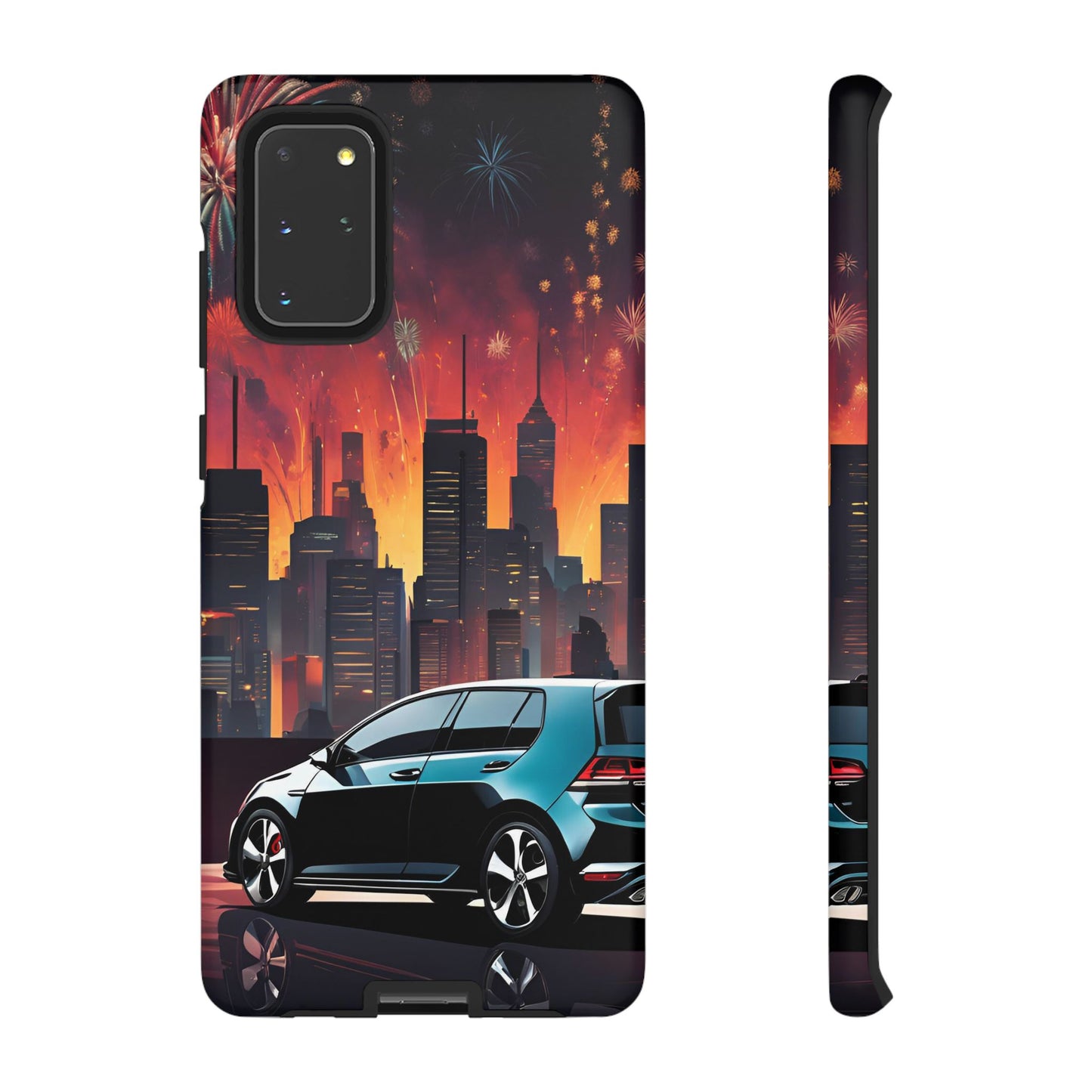 Volkswagon Golf GTI Fireworks-Dual Layer Ultra Tough Phone Case Samsung Galaxy S20+ Matte Printify by The Night Shift Automotive Apparel