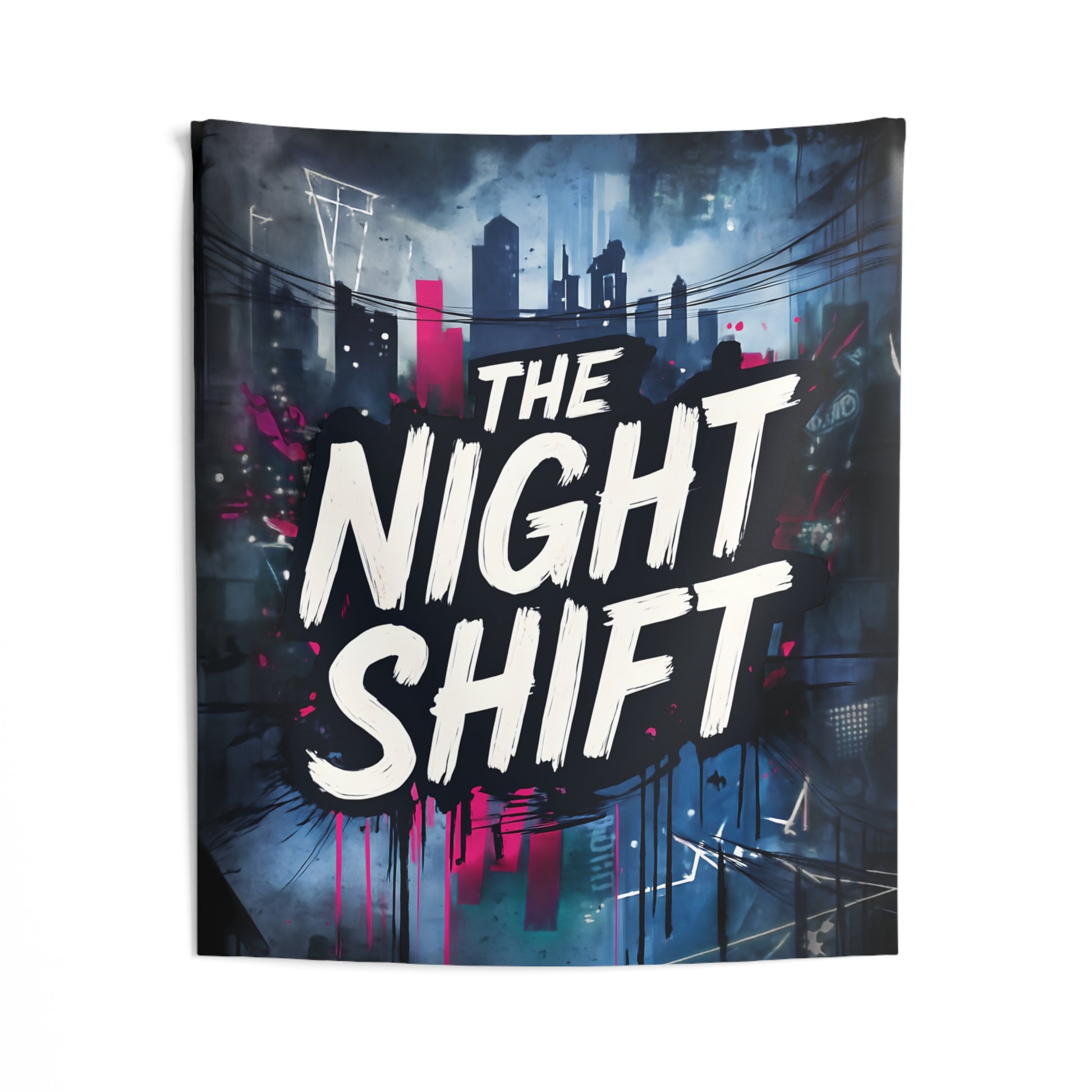 The Night Shift Indoor Wall Tapestries - Shop Banner 50" × 60" Printify by The Night Shift Automotive Apparel