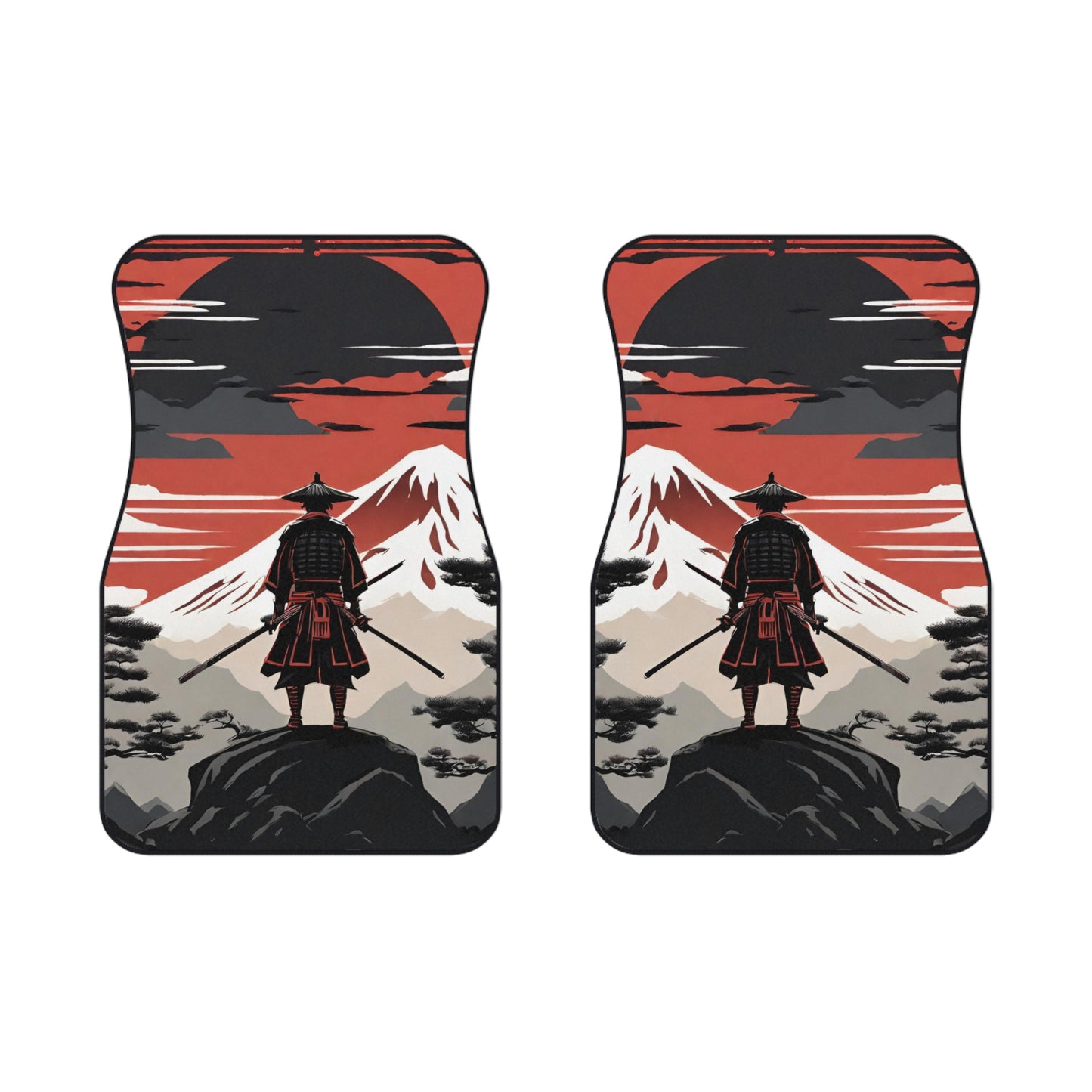 The Way Of The Samurai-Premium, High Quality Car Floor Mats (Set of 2 Front Mats) 2x Front mats Printify by The Night Shift Automotive Apparel