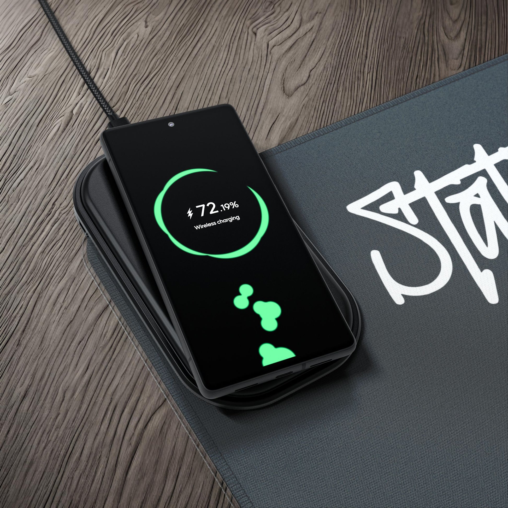 Station Nation-LED Gaming Mouse Pad with Wireless Charging Printify by The Night Shift Automotive Apparel