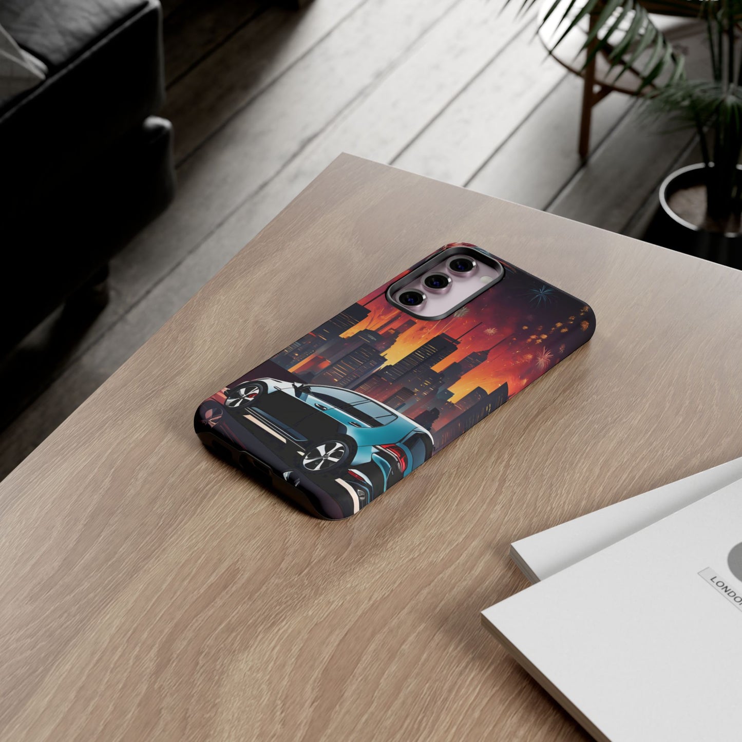 Volkswagon Golf GTI Fireworks-Dual Layer Ultra Tough Phone Case Samsung Galaxy S23 Plus Matte Printify by The Night Shift Automotive Apparel