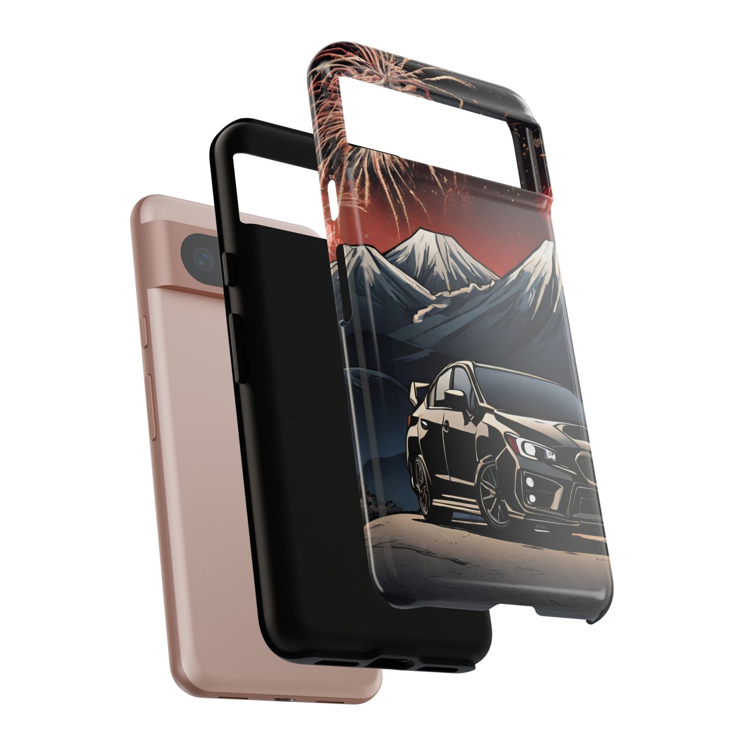 Subaru WRX/STI Fireworks-Dual Layer Ultra Tough Phone Case Printify by The Night Shift Automotive Apparel