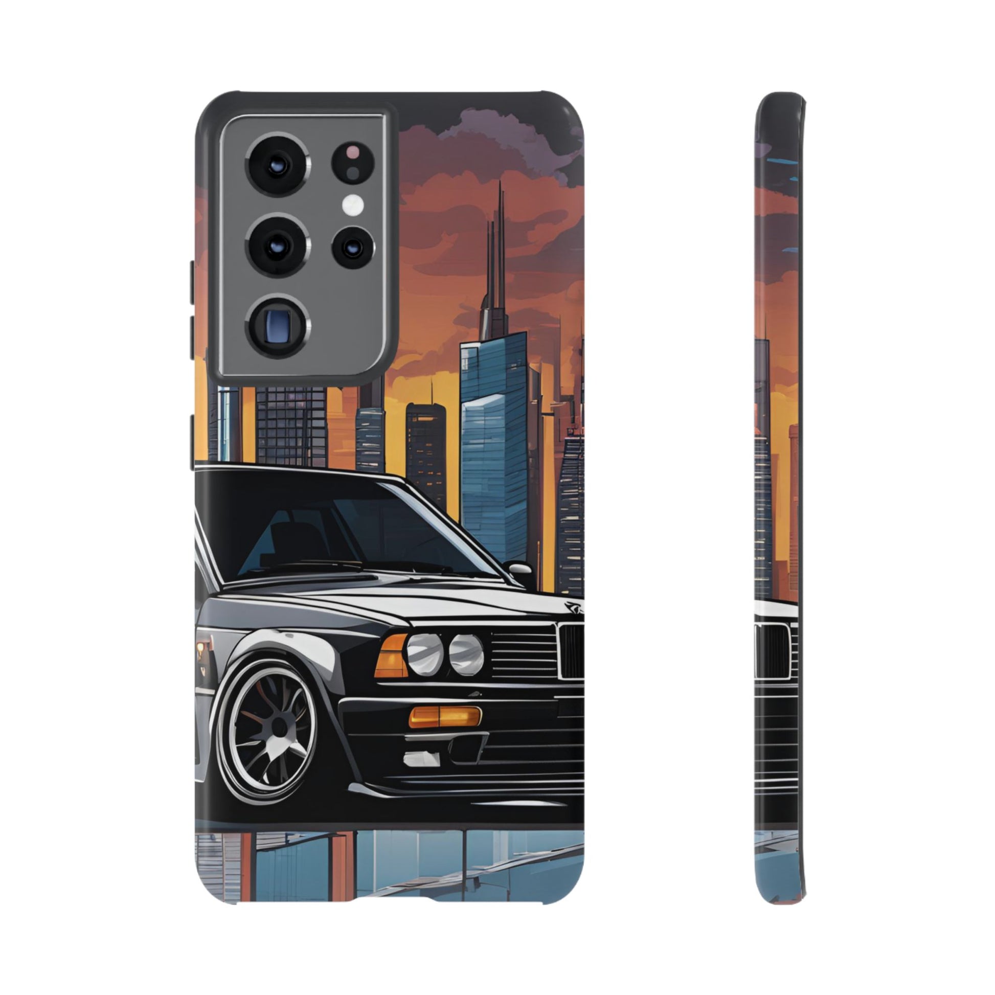 BMW E30 M3-Dual Layer Ultra Tough Phone Case Samsung Galaxy S21 Ultra Glossy Printify by The Night Shift Automotive Apparel