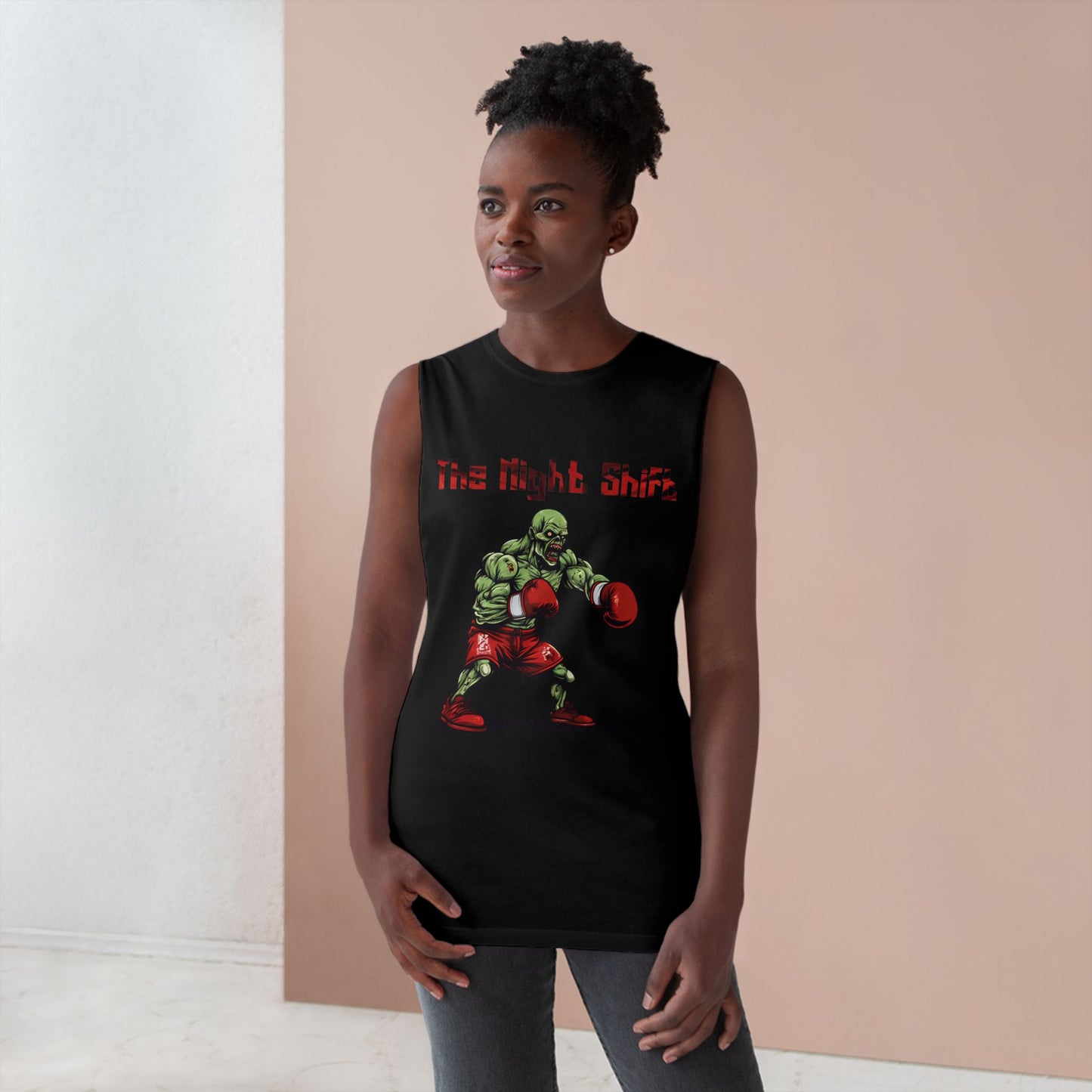 Zombie Heavy Weight Boxing Champion - Premium Unisex Barnard Tank Top Printify by The Night Shift Automotive Apparel