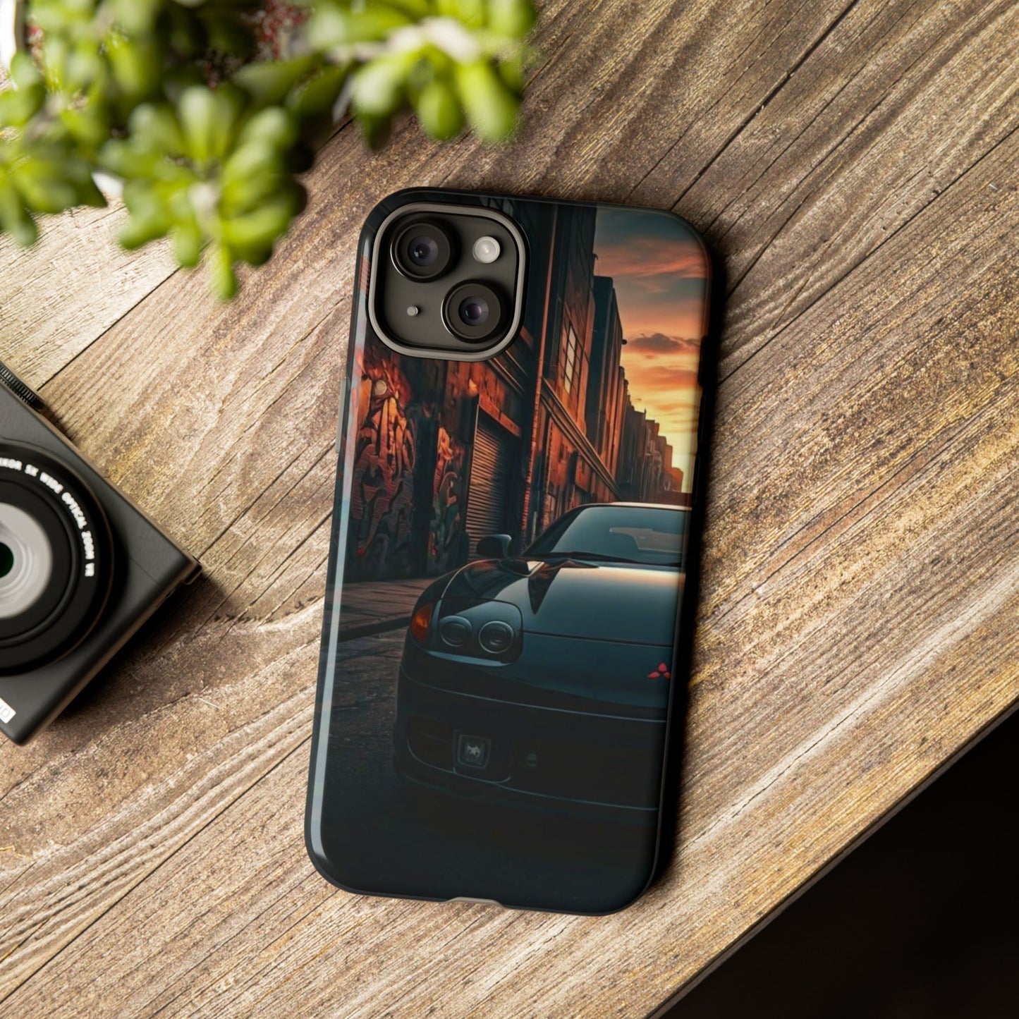Mitsubishi 3000GT VR4 Street Life-Dual Layer Ultra Tough Phone Case iPhone 15 Plus Glossy Printify by The Night Shift Automotive Apparel