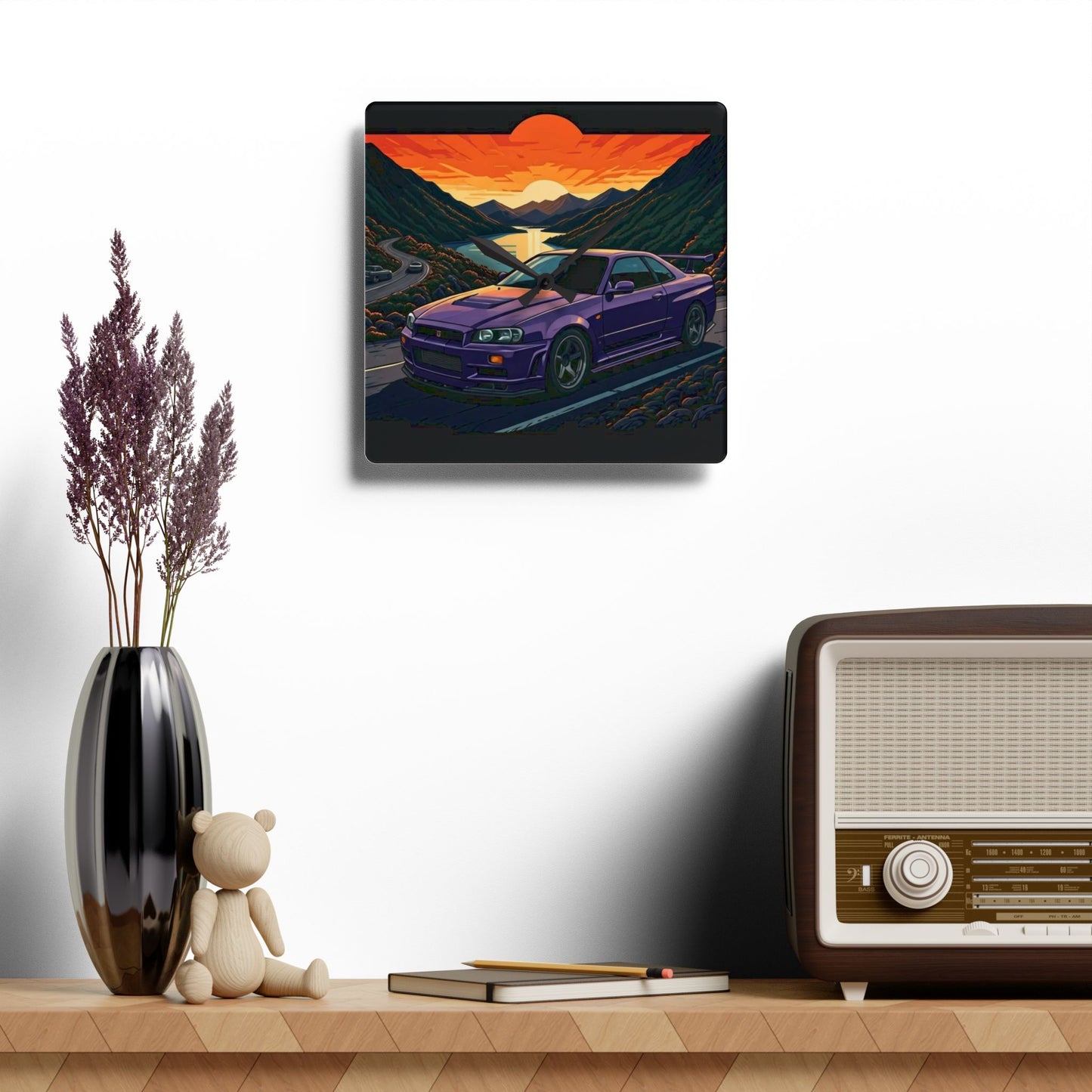 Nissan Skyline R34 GTR Mountain Drive-Acrylic Wall Clock