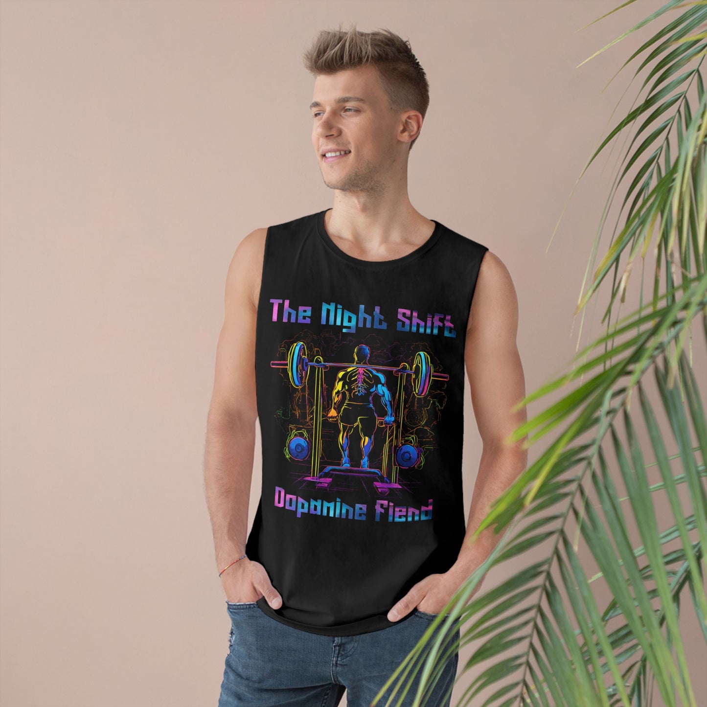 Dopamine Fiend - Premium Unisex Barnard Tank Top Printify by The Night Shift Automotive Apparel