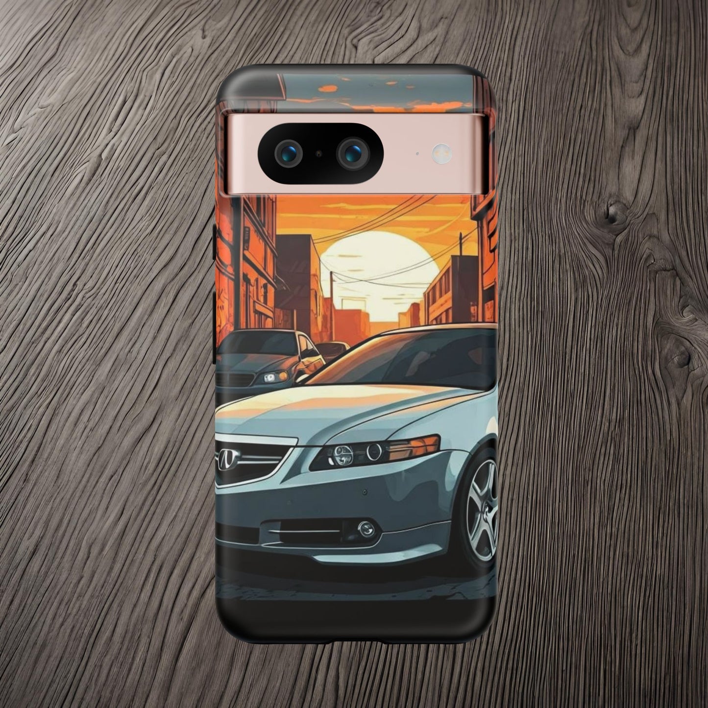Acura TL Street Life-Dual Layer Ultra Tough Phone Case Google Pixel 8 Matte Printify by The Night Shift Automotive Apparel