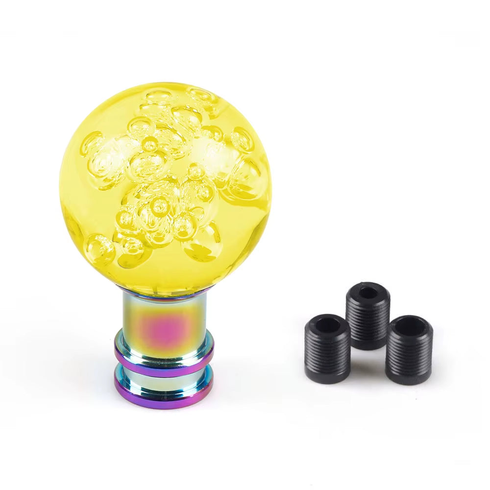 Acrylic Shift Knob Crystal Transparent Yellow The Night Shift Performance Street Gear by The Night Shift Automotive Apparel