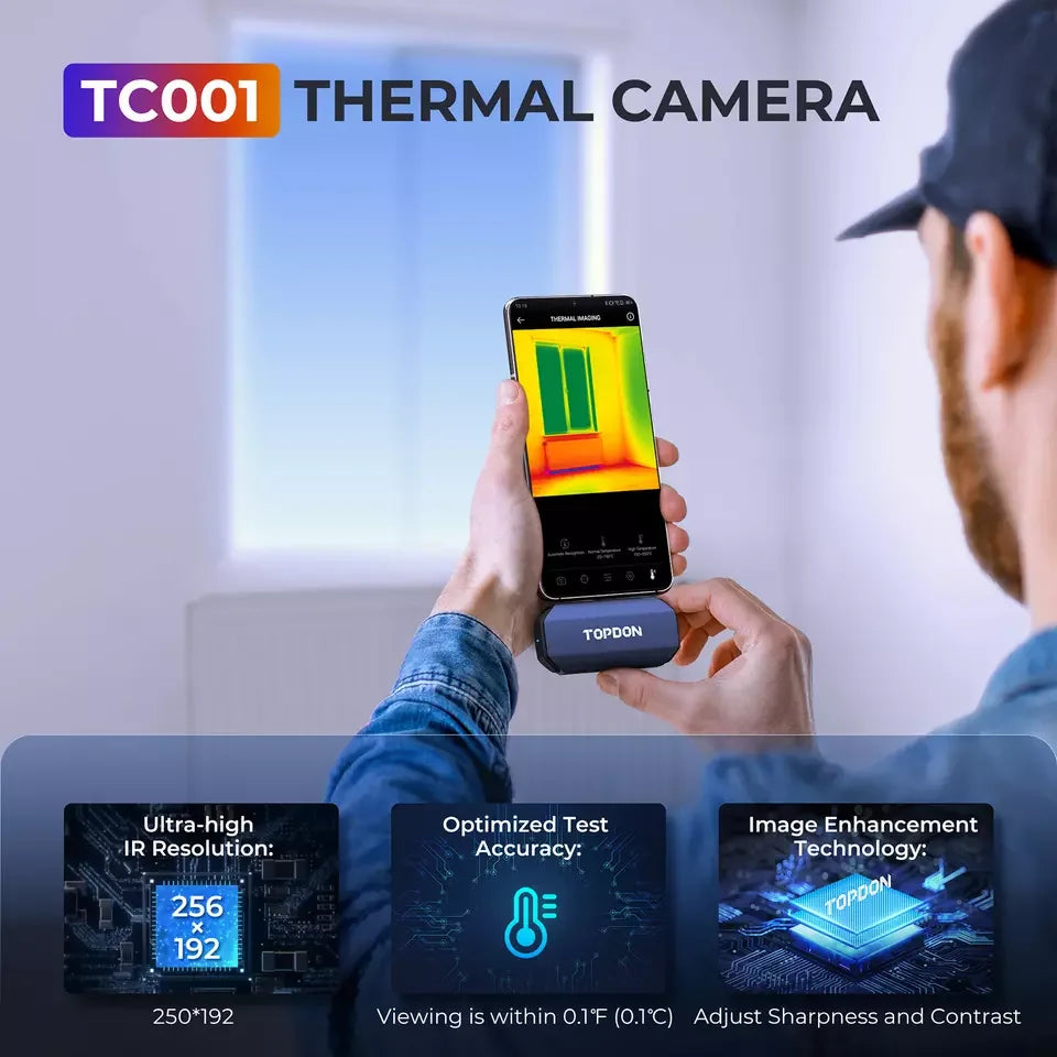 TOPDON TC001 Smartphone Infrared Thermal Imaging Camera Topdon by The Night Shift Automotive Apparel