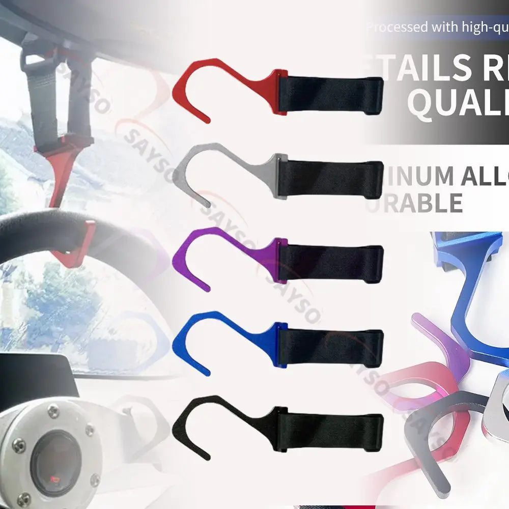 Aluminum Steering Wheel Hook with Adjustable Nylon Strap The Night Shift Performance Street Gear by The Night Shift Automotive Apparel