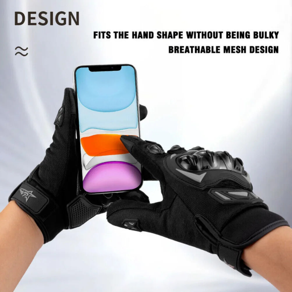 Motorcycle Gloves Full Finger Touchscreen Compatible