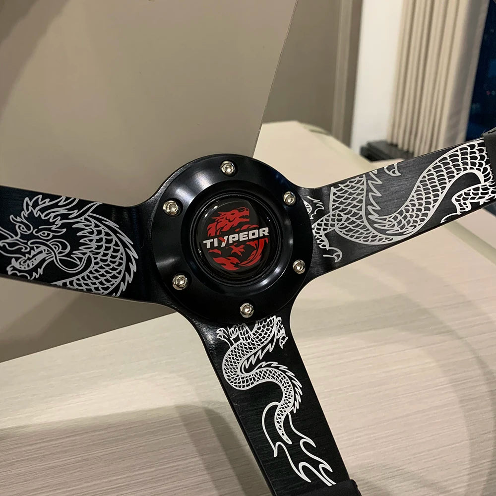 Tiypeor Year Of The Dragon 350mm Steering Wheel 1 of 100 The Night Shift Performance Street Gear by The Night Shift Automotive Apparel