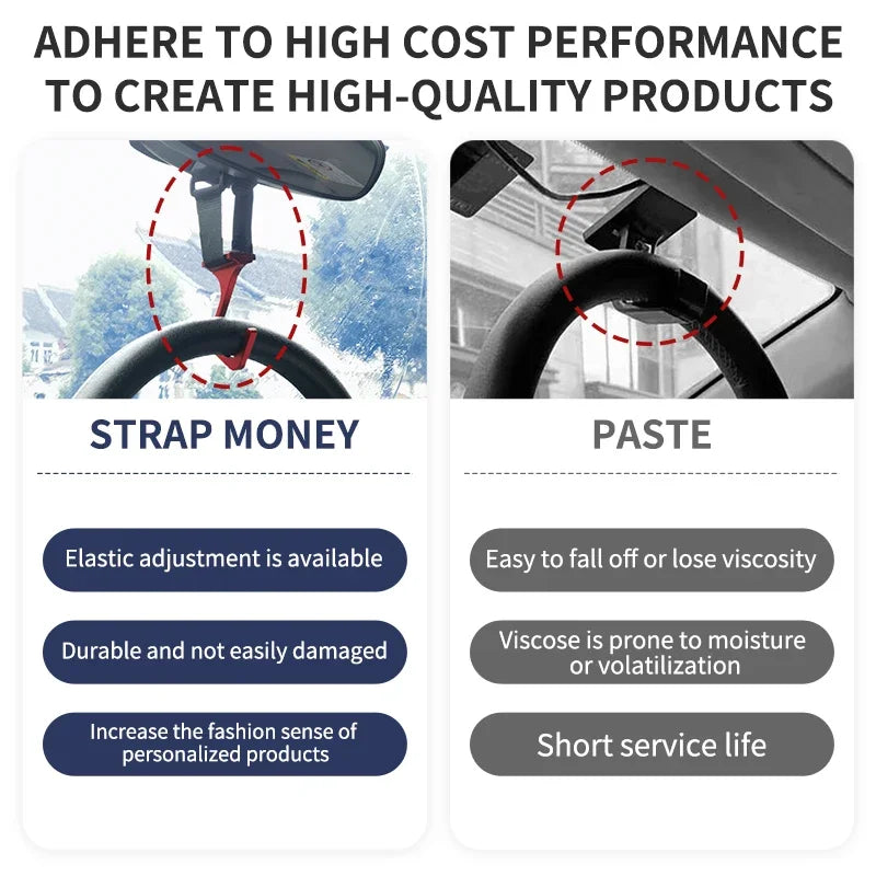 Aluminum Steering Wheel Hook with Adjustable Nylon Strap The Night Shift Performance Street Gear by The Night Shift Automotive Apparel