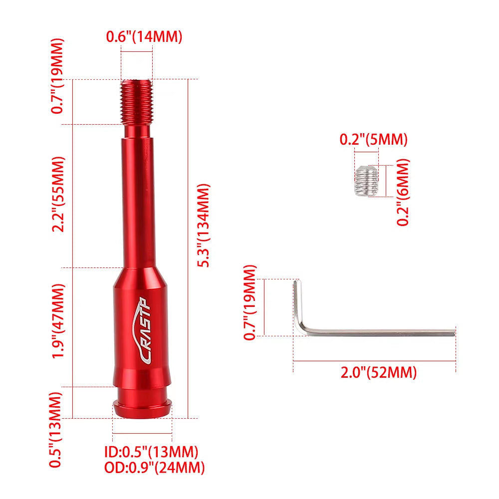 Aluminum Alloy Car Shift Knob Extender M14X1.5 RS-SFN115 The Night Shift Performance Street Gear by The Night Shift Automotive Apparel