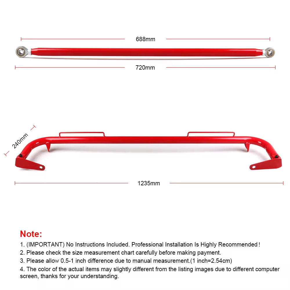 49" Stainless Steel Harness Bar The Night Shift Performance Street Gear by The Night Shift Automotive Apparel