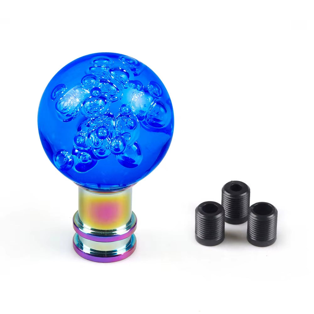 Acrylic Shift Knob Crystal Transparent Deep Blue The Night Shift Performance Street Gear by The Night Shift Automotive Apparel