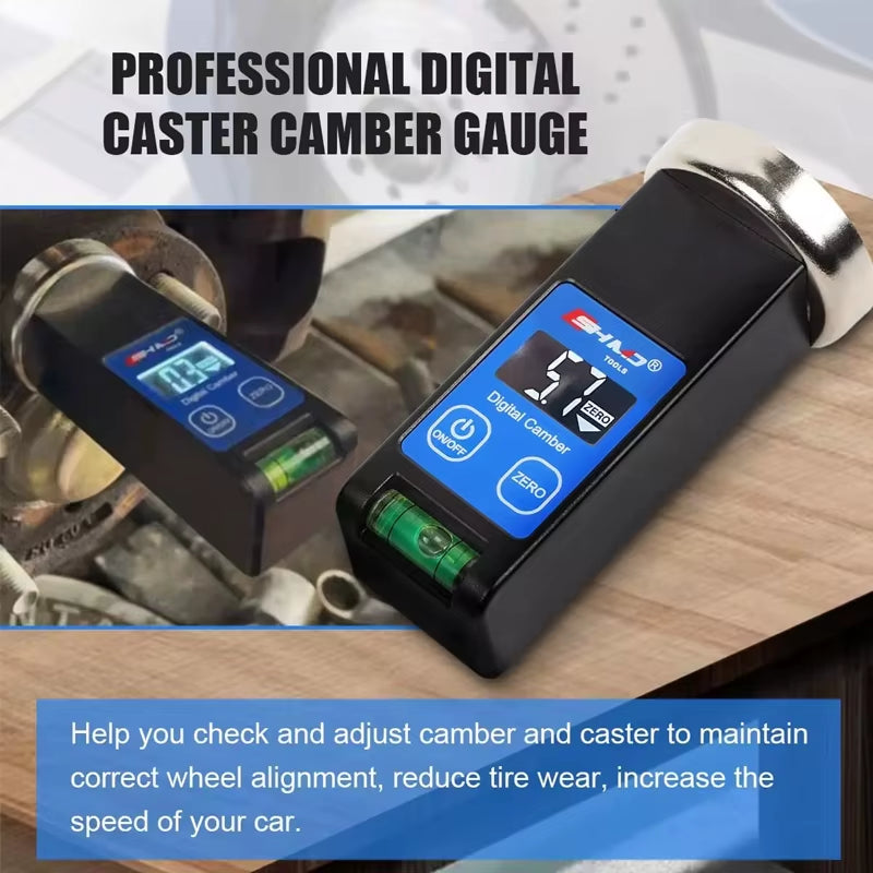 Digital Camber Alignment Check Tool -90°To+90°  with Horizontal Bubble Tube
