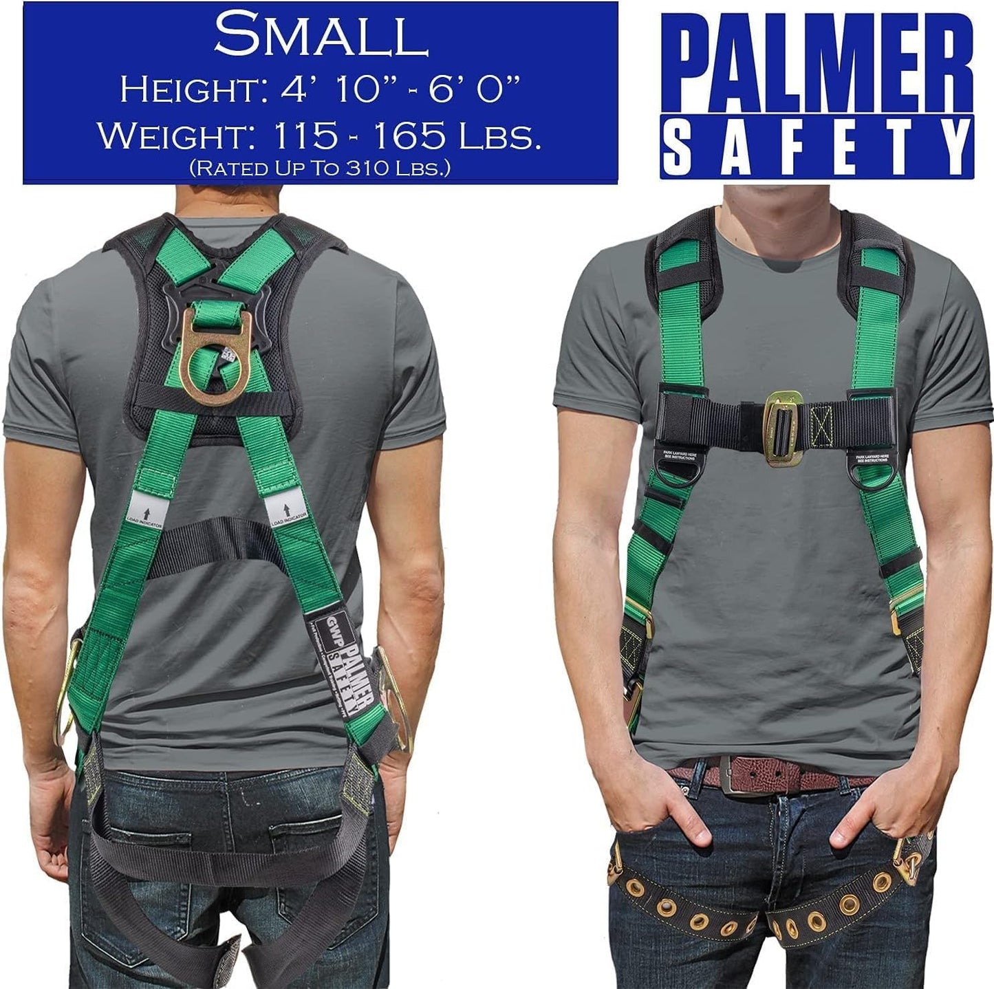 Photographer/Videographer Full Body Harness with 5 Point Adjustment, Dorsal D-Ring, Grommet Legs, and Fall Indicators The Night Shift Performance Street Gear by The Night Shift Automotive Apparel