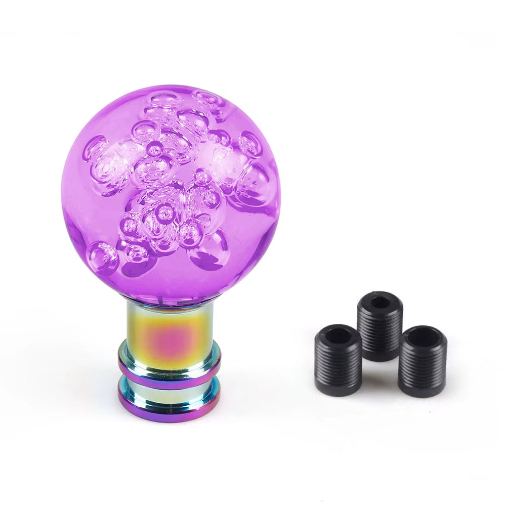 Acrylic Shift Knob Crystal Transparent Purple The Night Shift Performance Street Gear by The Night Shift Automotive Apparel