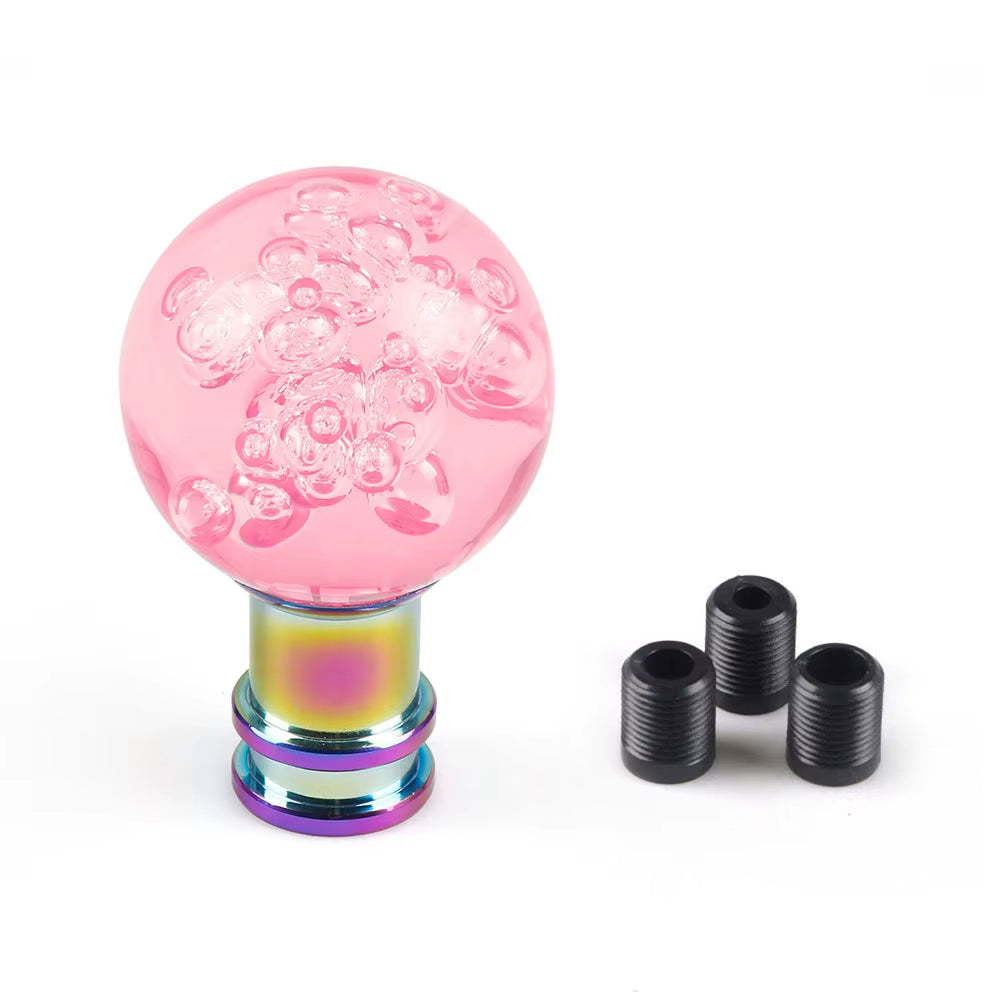 Acrylic Shift Knob Crystal Transparent Pink The Night Shift Performance Street Gear by The Night Shift Automotive Apparel