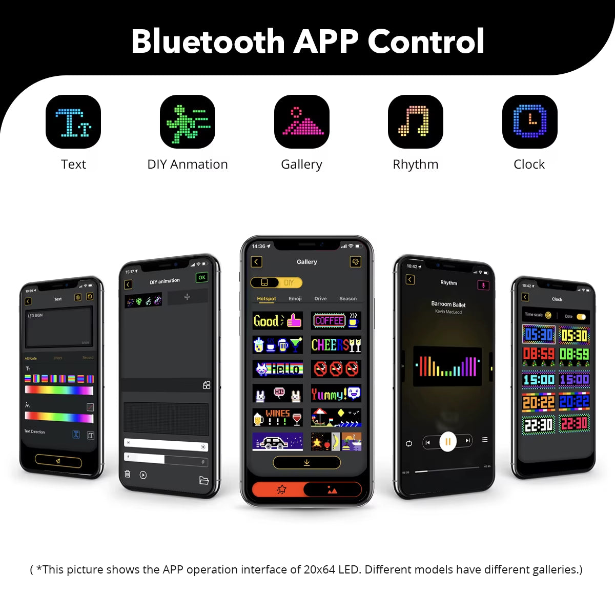 Customizable LED Bluetooth Stick On Matrix Pixel Panel The Night Shift Performance Street Gear by The Night Shift Automotive Apparel