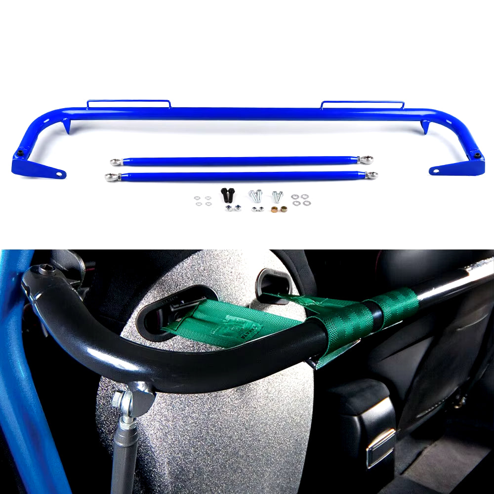 49" Stainless Steel Harness Bar Blue The Night Shift Performance Street Gear by The Night Shift Automotive Apparel