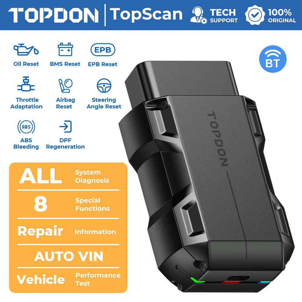 TOPDON Topscan Lite Smart Diagnostic Scan Tool-Bluetooth Phone OBD2 Code Reader Topdon by The Night Shift Automotive Apparel
