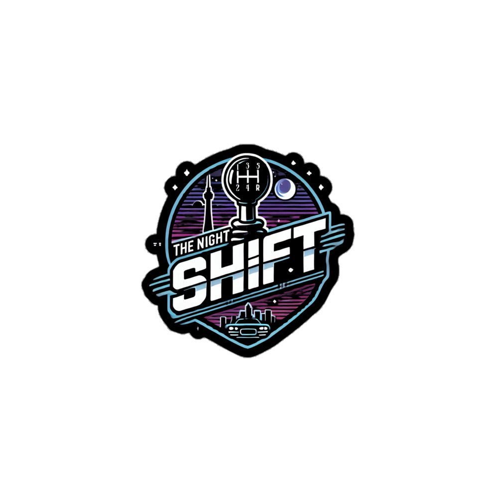 The Night Shift Kiss Cut Sticker 3″×3″ The Night Shift Performance Street Gear by The Night Shift Automotive Apparel