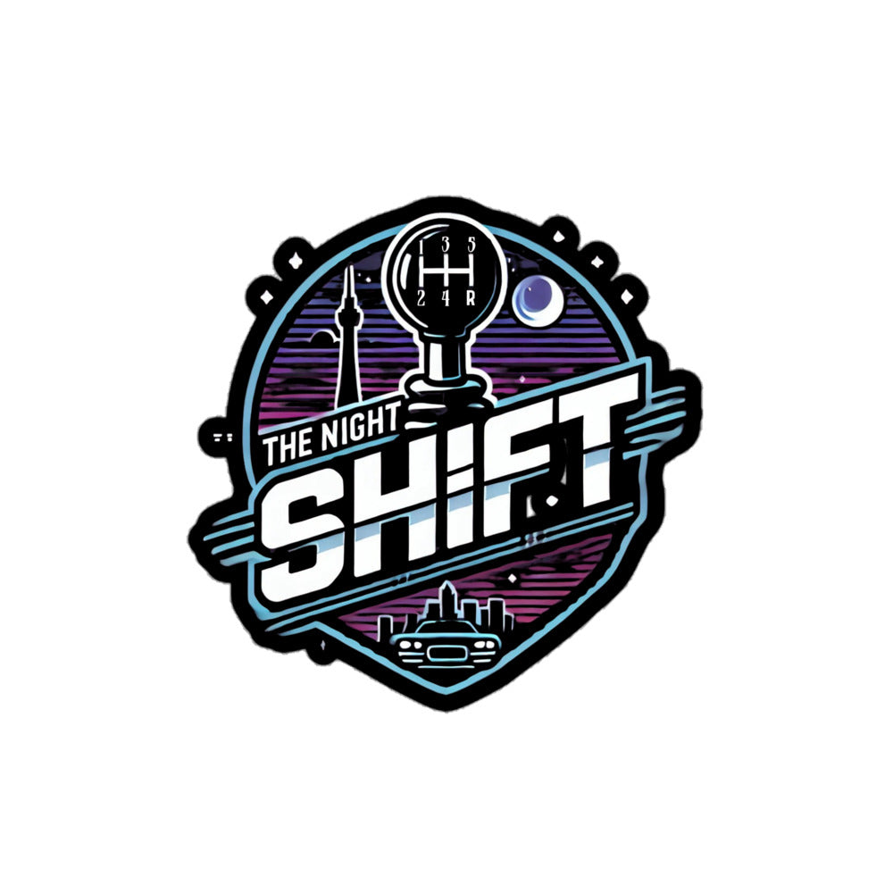 The Night Shift Kiss Cut Sticker 4″×4″ The Night Shift Performance Street Gear by The Night Shift Automotive Apparel