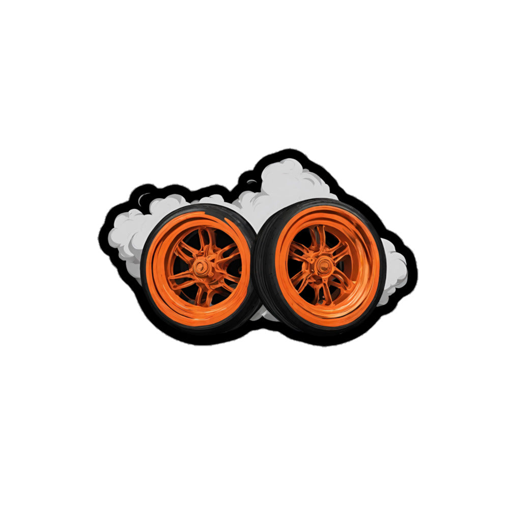 Burning Rubber Kiss Cut Sticker 4″×4″ The Night Shift Performance Street Gear by The Night Shift Automotive Apparel
