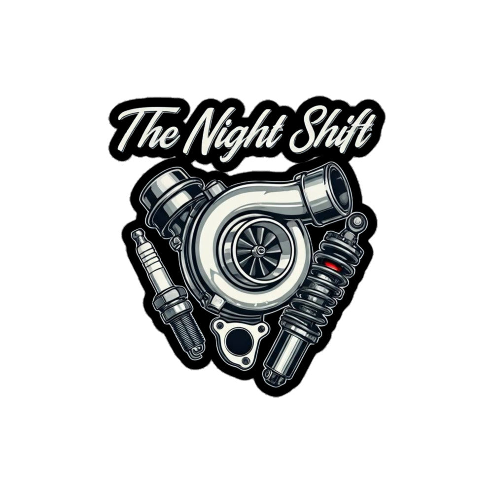 The Night Shift Kiss Cut Sticker 4″×4″ The Night Shift Performance Street Gear by The Night Shift Automotive Apparel