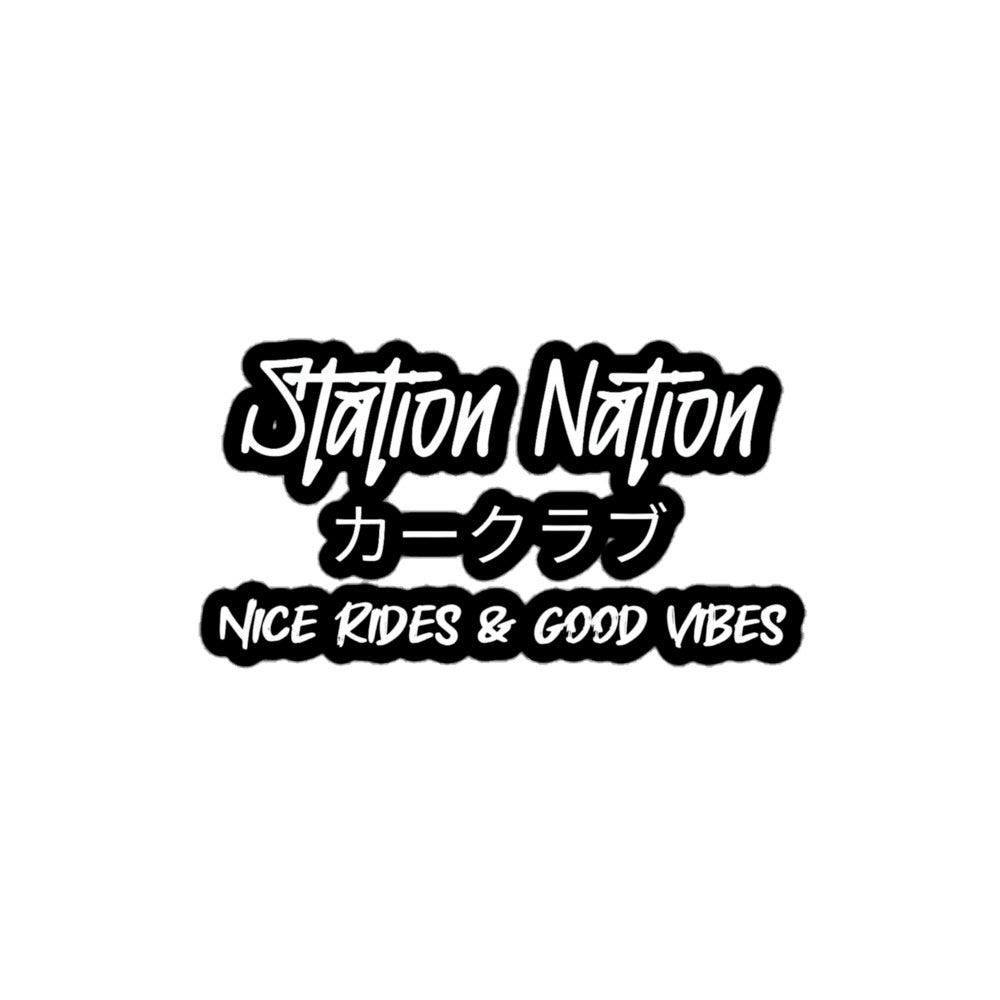 Station Nation Kiss Cut Sticker 4″×4″ The Night Shift Performance Street Gear by The Night Shift Automotive Apparel