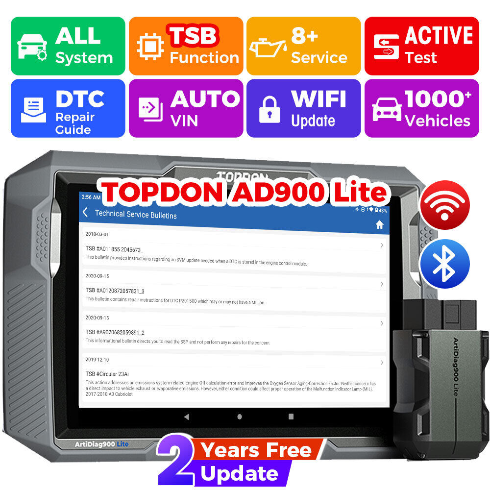 TOPDON Artidiag900 Lite OBD2 Bidirectional Bluetooth Wireless Scan Tool Topdon by The Night Shift Automotive Apparel