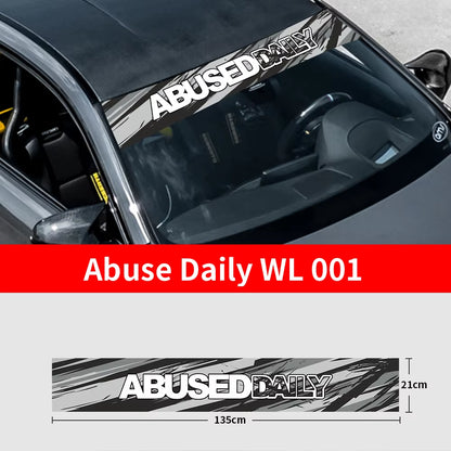 Abuse Daily Windscreen Banner Decal