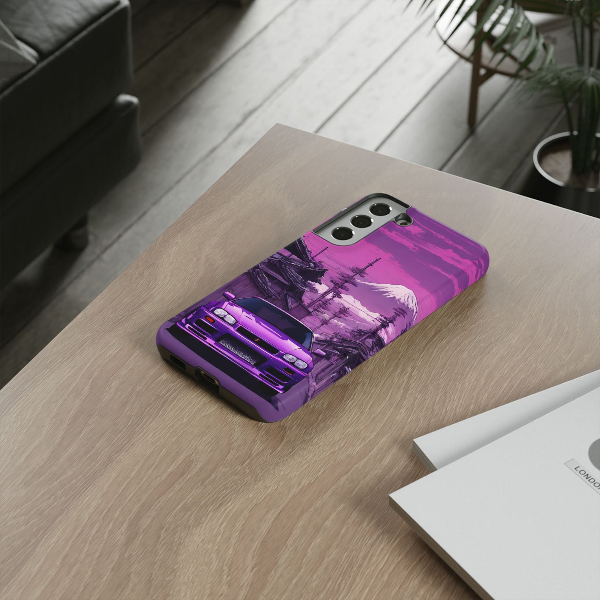 Nissan Skyline R34 Mt Fuji-Dual Layer Ultra Tough Phone Case Samsung Galaxy S22 Plus Matte Printify by The Night Shift Automotive Apparel