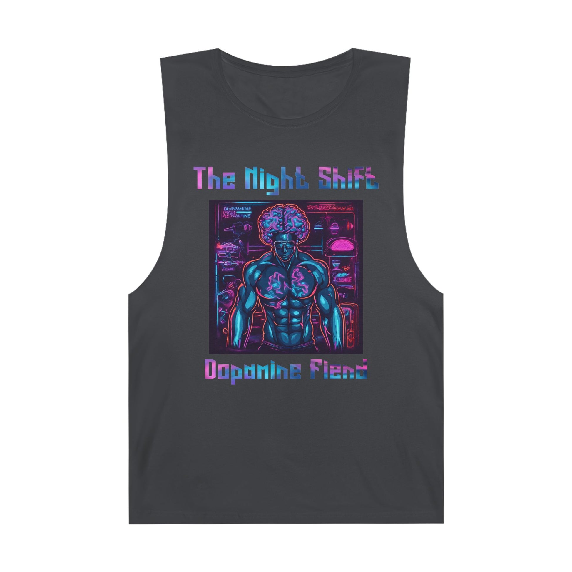 Dopamine Fiend - Premium Unisex Barnard Tank Top Coal Printify by The Night Shift Automotive Apparel