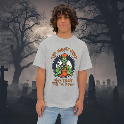 Zombie Mechanic-Premium, Ultra Soft Unisex Oversized Boxy Tee Athletic Heather Printify by The Night Shift Automotive Apparel