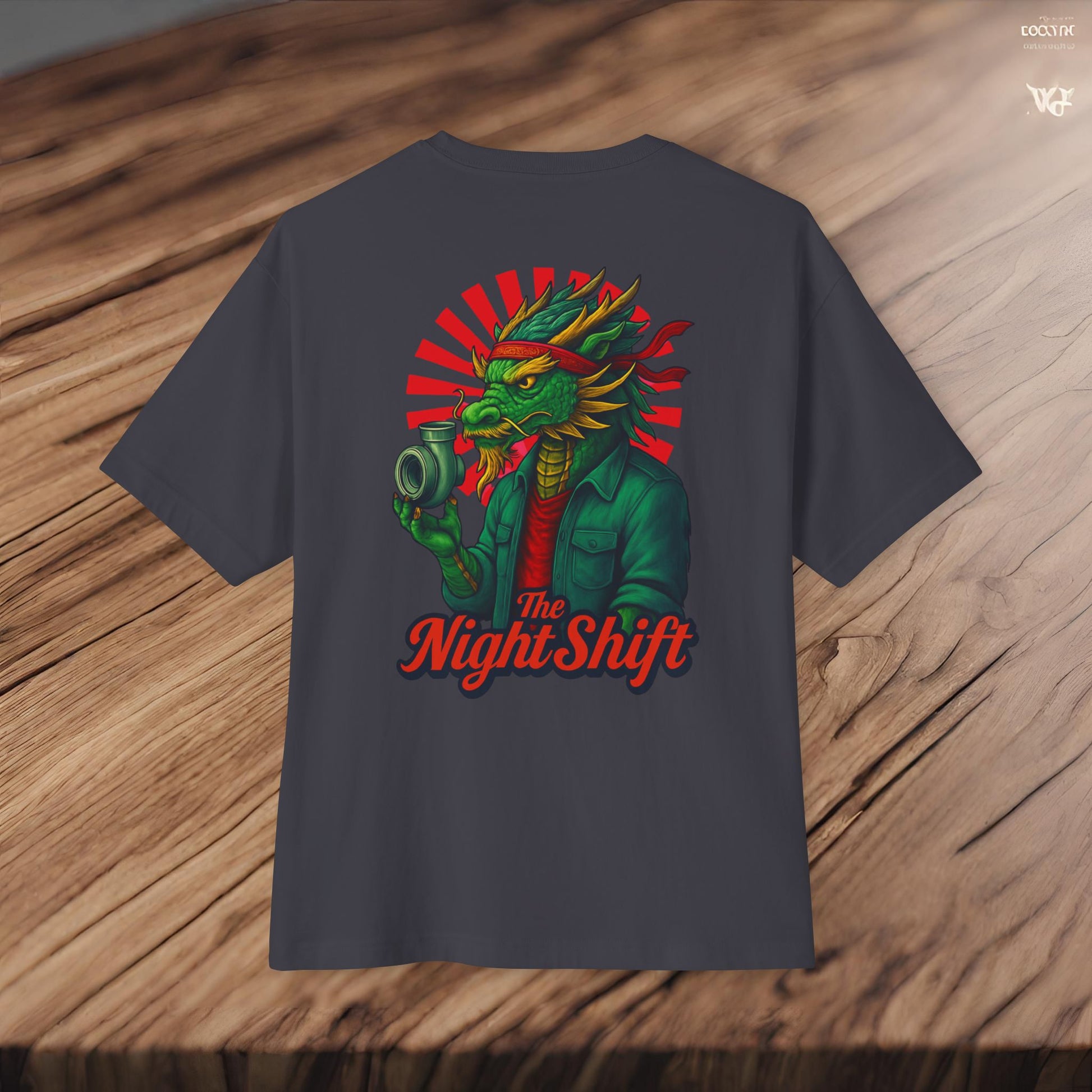 Good Vibes Dragon-Premium, Ultra Soft Unisex Oversized Boxy Tee Printify by The Night Shift Automotive Apparel