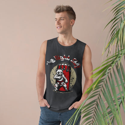 Karate Panda - Premium Unisex Barnard Tank Top Printify by The Night Shift Automotive Apparel