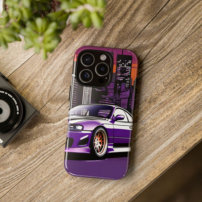 Nissan 240sx S15-Dual Layer Ultra Tough Phone Case iPhone 16 Pro Glossy Printify by The Night Shift Automotive Apparel