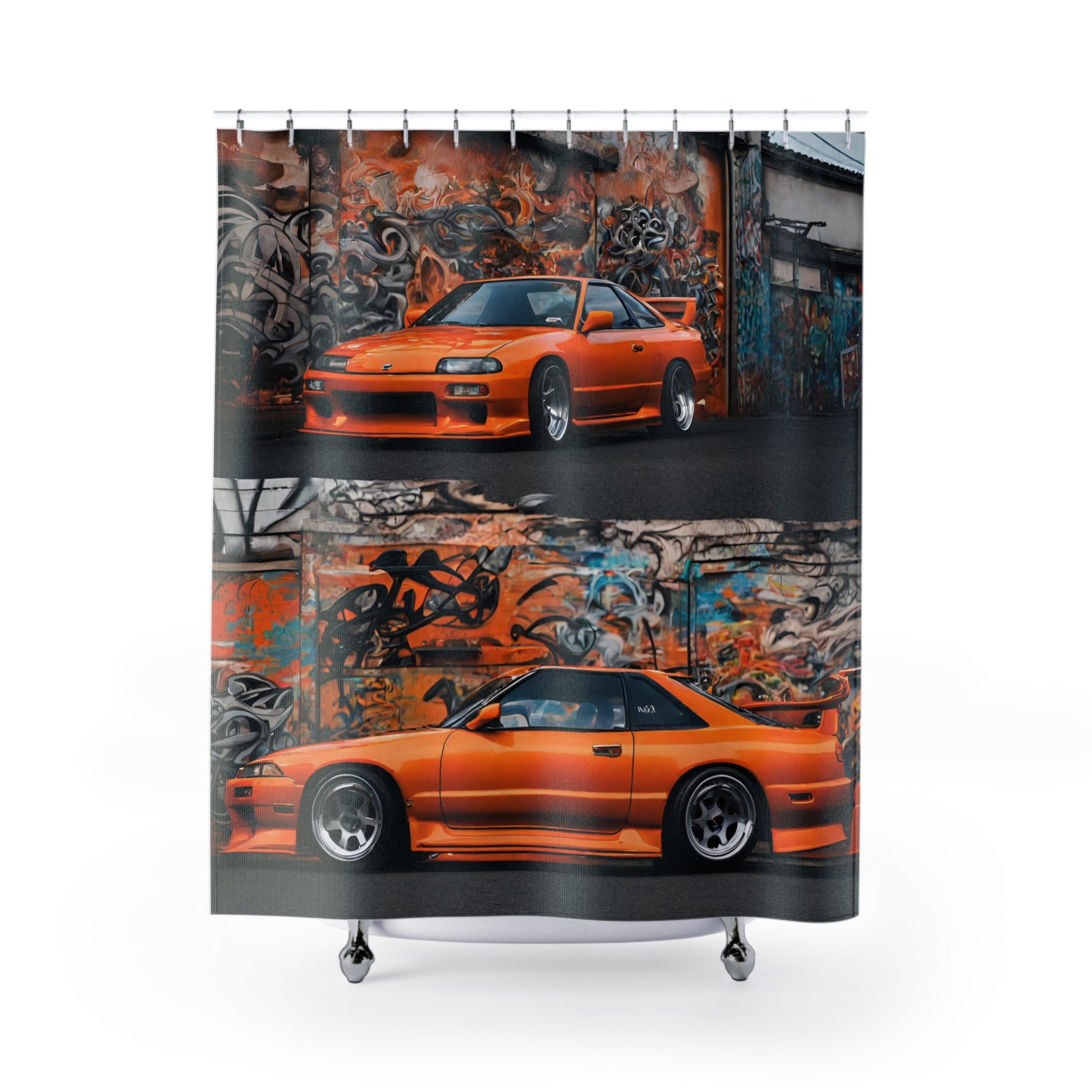 Shower Curtains 71" × 74" Printify by The Night Shift Automotive Apparel