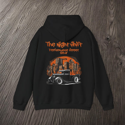 1930's Hot Rod Pick Up Urban Streets-Premium, Ultra Soft Unisex Hoodie Printify by The Night Shift Automotive Apparel